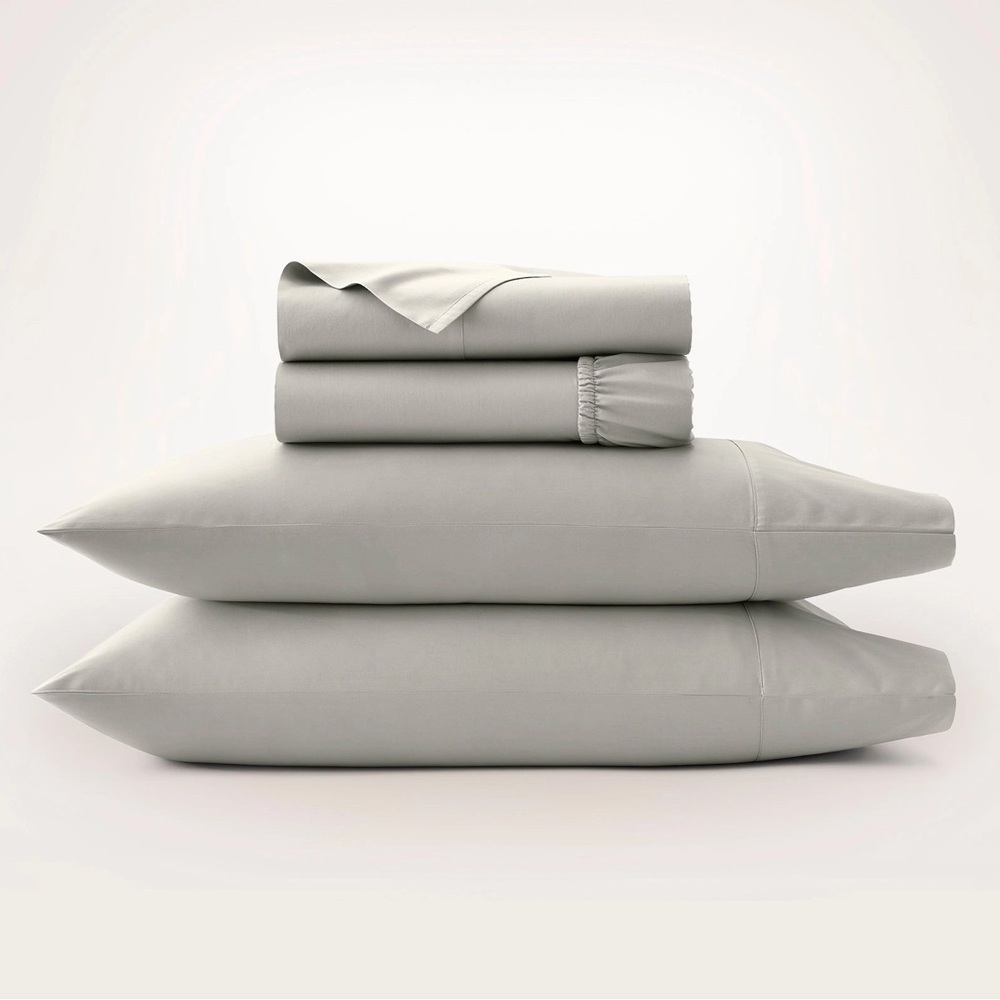 Boll and Branch Percale Hemmed Sheet Set- Pewter, Queen Sized